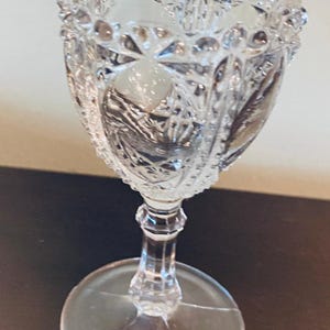 Pair of Cut Glass Windsor glasses Pentagon Pattern