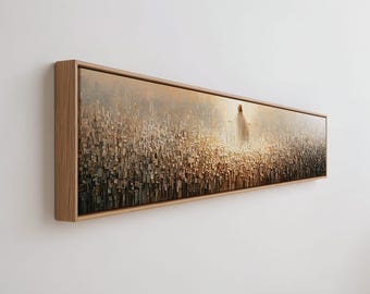 A Sea of Souls Canvas Wall Art | Awe Filled Warm Ivory Christian Living Room Decor