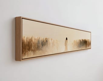 Parted by His Presence Canvas Wall Art | Quiet Warm Cream Christian Bedroom Decor