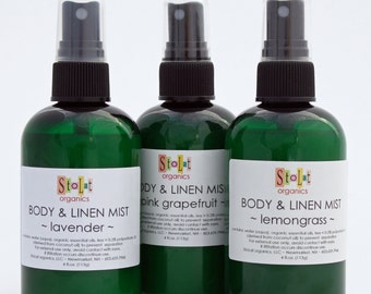 Freshen Up body & linen spray - Lavender, Pink Grapefruit, Earth or Lemongrass