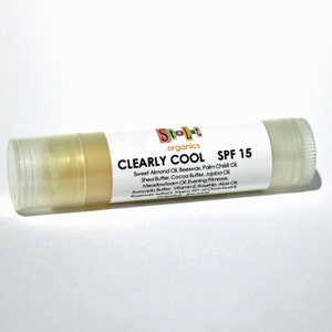Natural lip balm for chapped lips - Clearly Cool SPF 15 lip gloss with clove oil