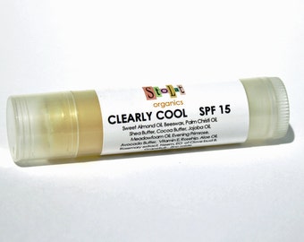 Natural lip balm for chapped lips - Clearly Cool SPF 15 lip gloss with clove oil