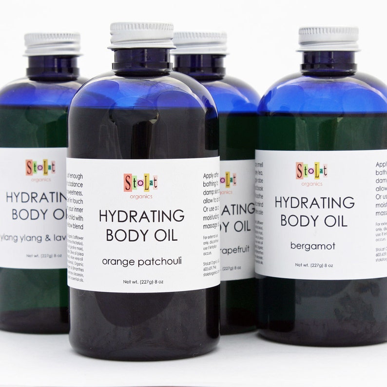 Organic Body Oil - Orange/Patchouli, Ylang Ylang /Lavender, Bergamot, Pink Grapefruit image 2