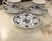 Indies Johnson Bros. England ironstone pair cup and saucer with bonus plate