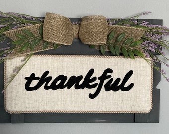Thankful Sign, Wall Art Plaque