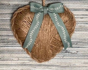 Rustic Heart Jute Twine Heart Wall Hanging Ornament