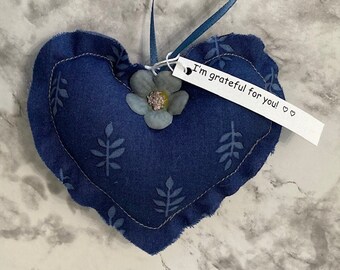 Grateful Hearts Gift Set set of 4 Thank You Gift Blue leaf