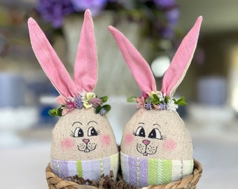 Egg Bunny Set of 2 Bunnies in Basket Bunny Love Egg Bunny Set of 2 Bunnies Bunny Egg Bunny Easter Bunny Happy Bunny Love Bunny Egg Rabbit