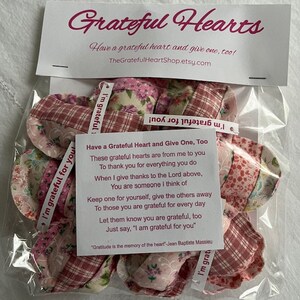 Grateful Heart Gift Set Scrappy Quilted Thank you Gift Set of 4 Pinks image 6