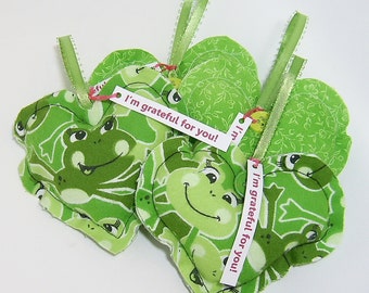 Thank You Gift Grateful Heart Set Frogs Set of 4