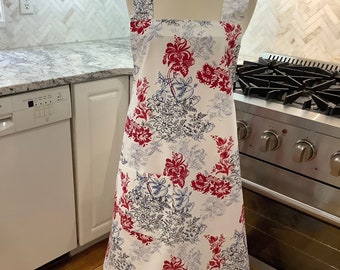 Size 10-12 Women’s Apron Japanese Cross-back Apron Pinafore Apron No Ties on Apron Butterfly Heart Apron Great Baking Apron. Ready to Ship