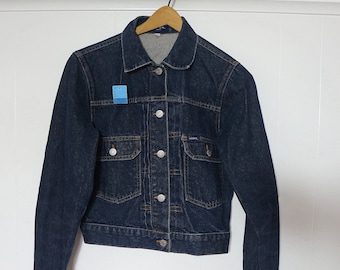 Jean Jacket • Guess Jeans • 1980s • Vintage Trucker Jacket • Dark Wash Indigo • Cropped Blue Jean Jacket • Classic Denim Jacket • M • USA
