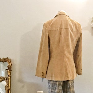 Corduroy Blazer 1970s Tan Tailored Western Jacket Princess Seams Swingles by Character NWT Fall / Autumn Outerwear image 6