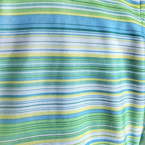 Striped Shirt Dress • 1970s Shirtdress • Drop Wai… - image 5