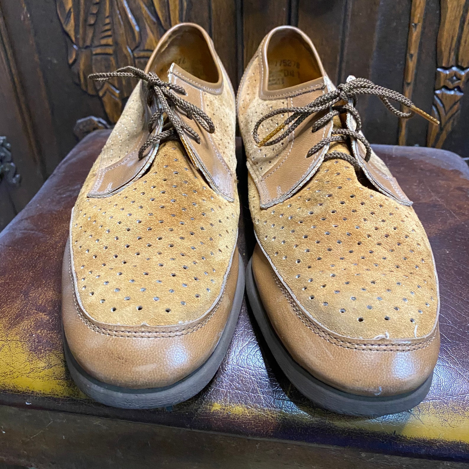 Hush Puppies Shoes 1960s Mens 9 Ante cepillado bronceado Etsy