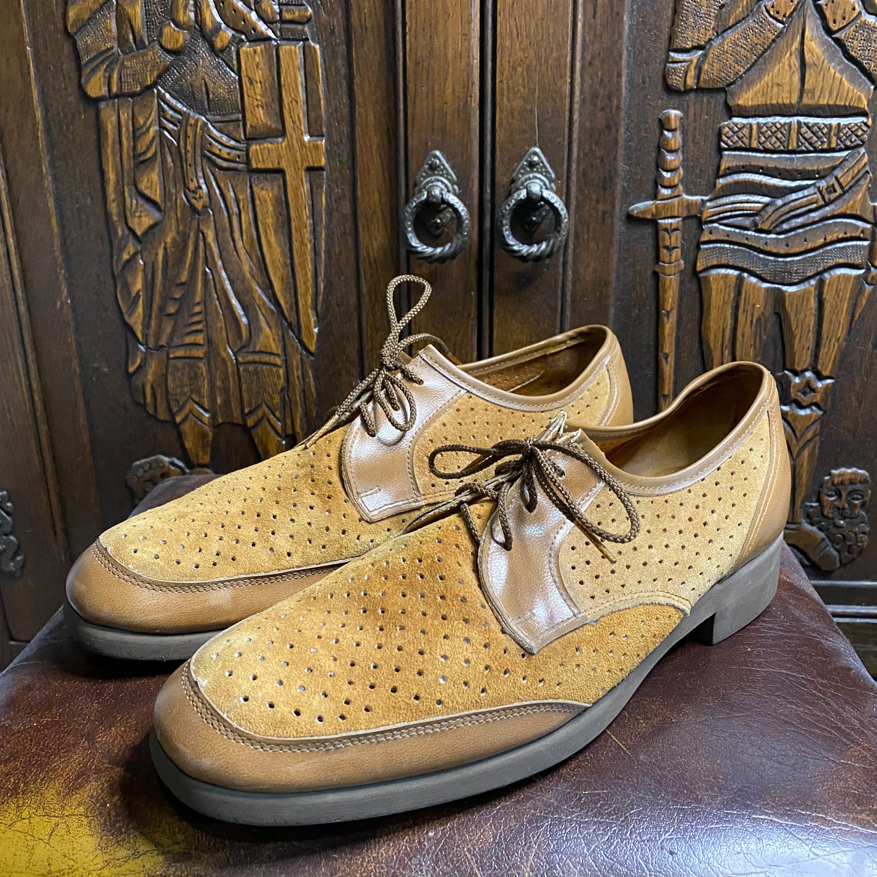 Hush Puppies Shoes 1960s Mens 9 Ante cepillado bronceado Etsy