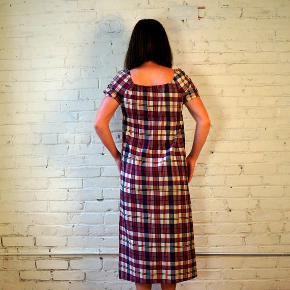 red white and blue plaid dress Girls' 4th of July Gingham Twirl Dress – Little Stocking Company