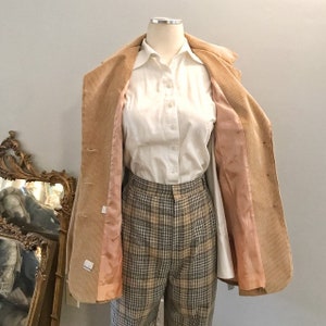 Corduroy Blazer 1970s Tan Tailored Western Jacket Princess Seams Swingles by Character NWT Fall / Autumn Outerwear image 7