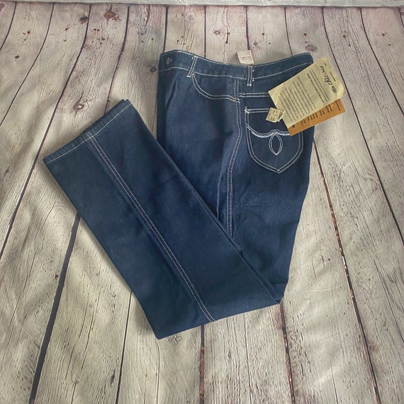 1980s Designer Jeans NWT Vintage Denim Ms. Chic Dark Blue 30x33