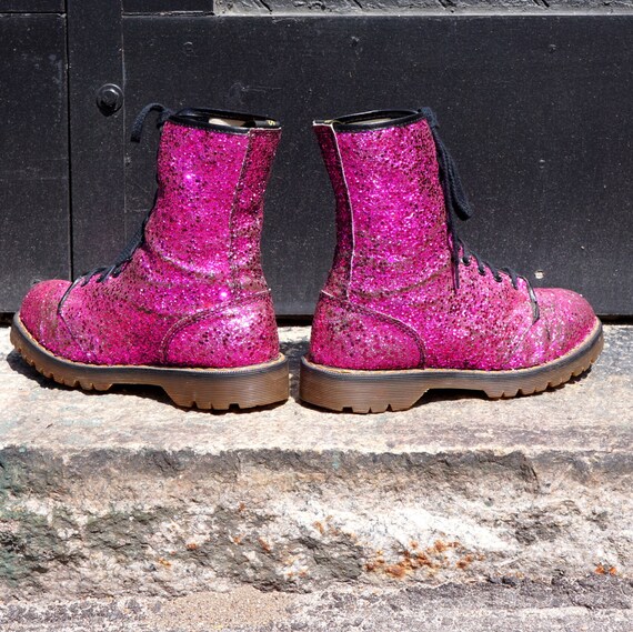 pink glitter dr martens