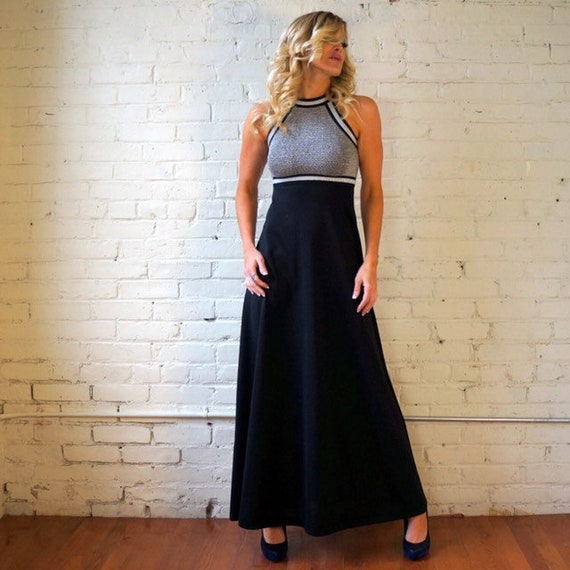 1970s Maxi Dress Disco Chic Long Black Skirt Silver Lurex Sparkle Racerback Sporty Sexy Studio 54 Fashion Cocktail Dress Gown - Etsy 1970s Maxi Dress Disco Chic Long Black Skirt Silver Lurex Sparkle Racerback Sporty Sexy Studio 54 Fashion Cocktail Dress Gown - Etsy