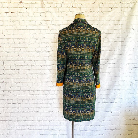 Jewel Tone Knit Dress • 1970s • Boho Shift • Long… - image 3