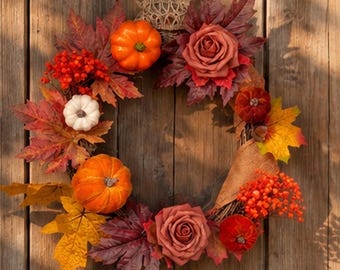 Autumn wreath | Autumn wreath | Rustic wreath | Autumn decor | Farmhouse decor