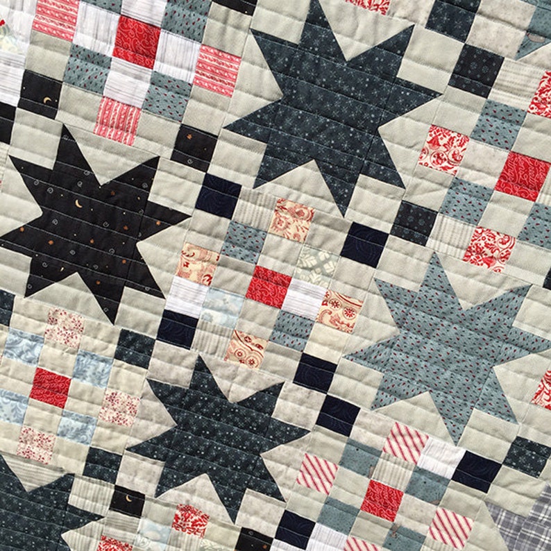 Checkered Star Quilt Lap Size image 3