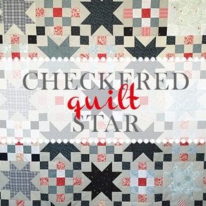 Checkered Star Quilt Lap Size image 1