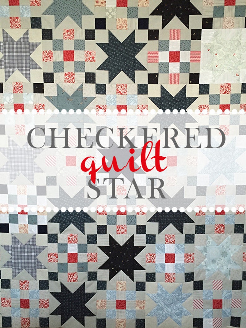 Checkered Star Quilt Lap Size image 1