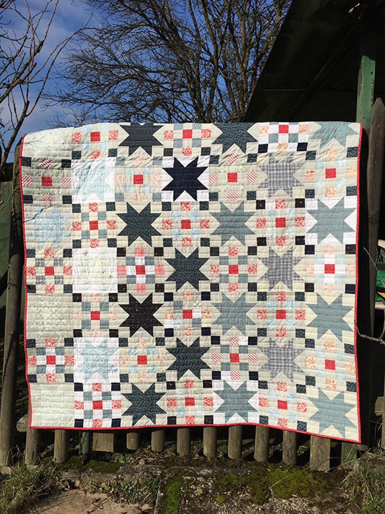 Checkered Star Quilt Lap Size image 2