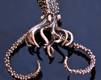 Giant Squid Pendant Bronze