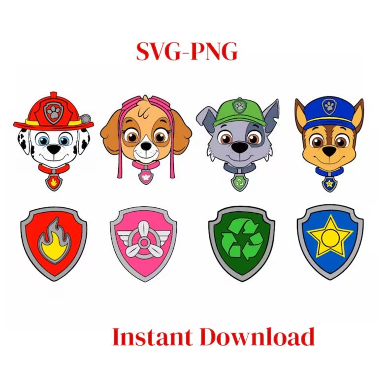 Cartoon Puppy Faces and Badge Clipart – Cute Dog SVG PNG Bundle for ...