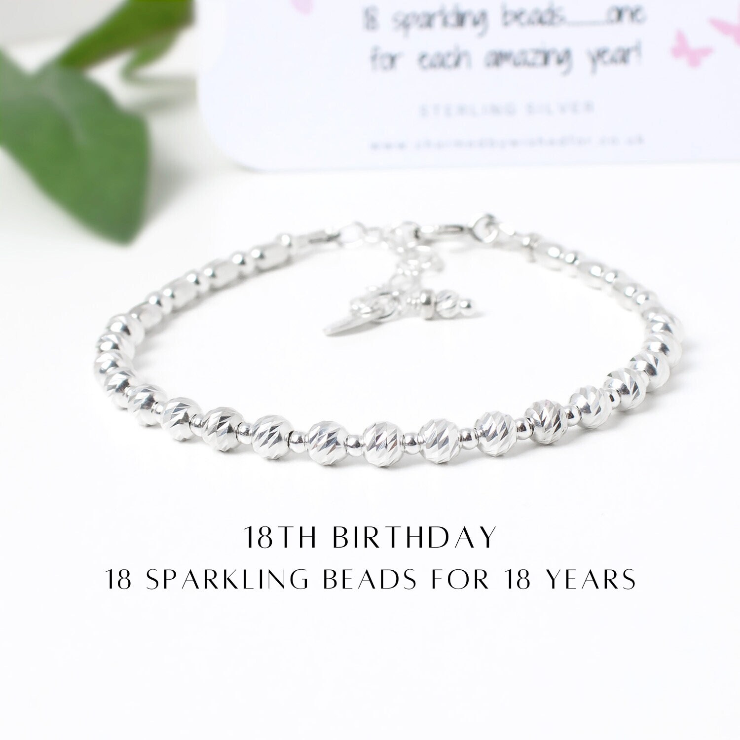 18th Birthday Stretch Beaded Bracelet & Message Card – AyeDoGifts