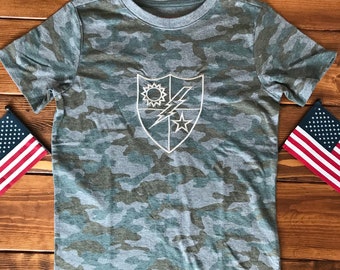 Ranger Regiment Dui Crest Camo Kids Shirt/ Army Unit Insignia | Etsy