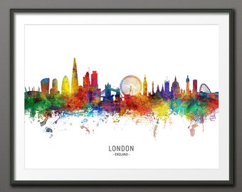London Skyline, London England Cityscape Art Print Poster (10464-4294)