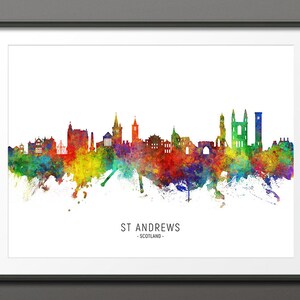 St Andrews Skyline, St Andrews Scotland Cityscape Art Print Poster (10610-10179)