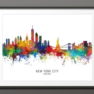 New York Skyline, NYC Cityscape Art Print Poster (10397-3924)