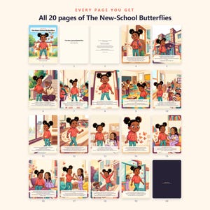 Die neuen Schulschmetterlinge – Mutig wie ich – Bilderbuch zum Ausdrucken – Geschichte zum ersten Schultag für Kinder – 20-seitiges PDF zum sofortigen Download Bild 4