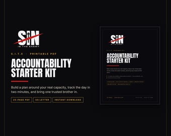 Christian Accountability Starter Kit Printable PDF | Mens Accountability Plan, Daily Tracker, Partner Covenant | Instant Download