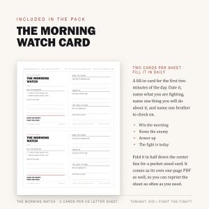 Paquete de 10 tarjetas de oración imprimibles para la vigilia / 10 tarjetas de oración cristianas más tarjetas en blanco y tarjetas para completar para la vigilia matutina / PDF devocional para hombres imagen 5