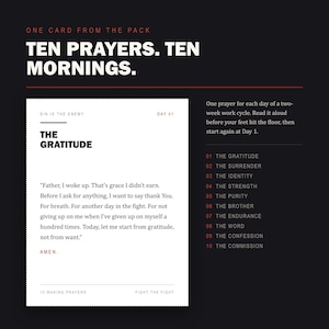 Paquete de 10 tarjetas de oración imprimibles para la vigilia / 10 tarjetas de oración cristianas más tarjetas en blanco y tarjetas para completar para la vigilia matutina / PDF devocional para hombres imagen 6