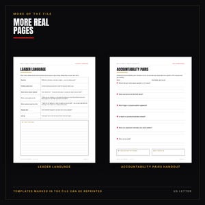 Mens Small Group Leader Kit Printable | Christian Accountability Group Covenant, 60 Minute Agenda, 6 Bible Session Outlines | PDF image 5