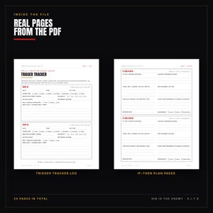 Kit di pianificazione per combattere le tentazioni stampabile / Tracker per uomini cristiani, piani "Se allora", scheda da portafoglio, tracker di purezza / Download PDF immagine 3