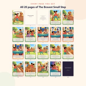 The Bravest Small Step - Brave Like Me Printable Picture Book - Courage Story About a Big Friendly Dog for Kids - 20 Page PDF Download image 5
