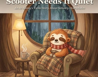 Scooter Needs It Quiet - Printable Children's Picture Book PDF - Rhyming Read Aloud About Loud and Quiet - Instant Download