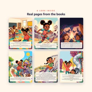 Paquete de 5 libros "Valiente como yo" - Libros ilustrados imprimibles para niños - Historias de valentía cotidiana - 5 archivos PDF de 100 páginas (descarga instantánea) imagen 3