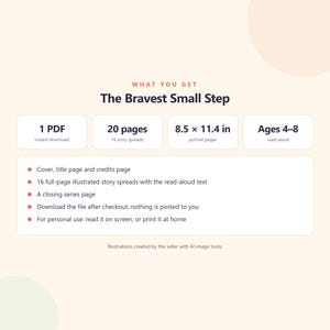 The Bravest Small Step - Brave Like Me Printable Picture Book - Courage Story About a Big Friendly Dog for Kids - 20 Page PDF Download image 6
