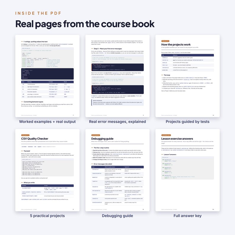 Python Launchpad Bootcamp, Anfängerkurs Python (PDF und Codedateien), 10 Lektionen, 5 Projekte mit Tests, Programmieren lernen (digitaler Download) Bild 3