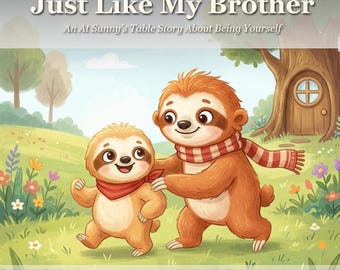 Just Like My Brother - Printable Children's Picture Book PDF - Rhyming Read Aloud About Being Yourself - Instant Download